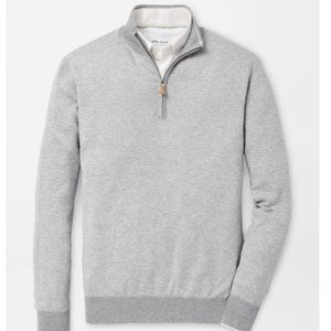 Peter Millar Crown Soft Needle Stripe 1/4 Zip Sweater NWT